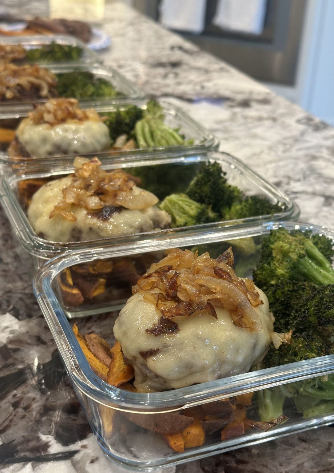 Caramelized Onion & Swiss Burgers